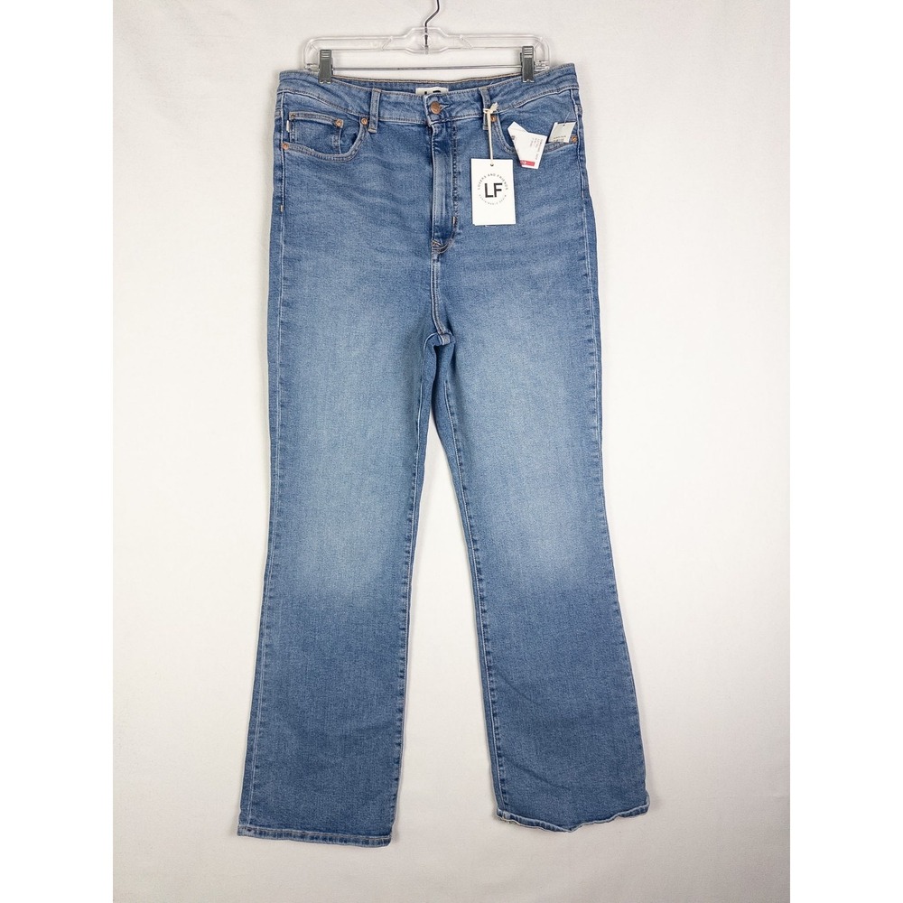 NWT Lovers and Friends Jeans Womens 32 Bootcut Light Wash Faded‎ Denim High Rise